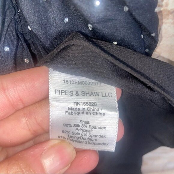 Veronica Beard Amara Ruched Silk Long-Sleeve Embellished Dress Black Siz… - Picture 10 of 10